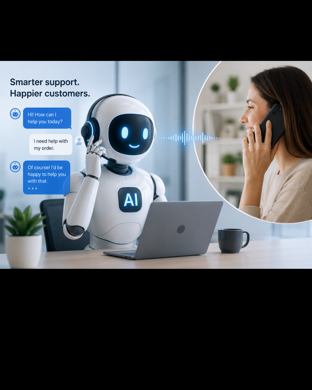 AI receptionist recognizing emergency call from customer